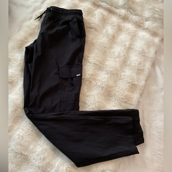 DKNY•Black Cargo Pocket Drawstring Pants•L - Picture 2 of 13
